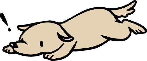 矢量插图的堕落的狗图片下载