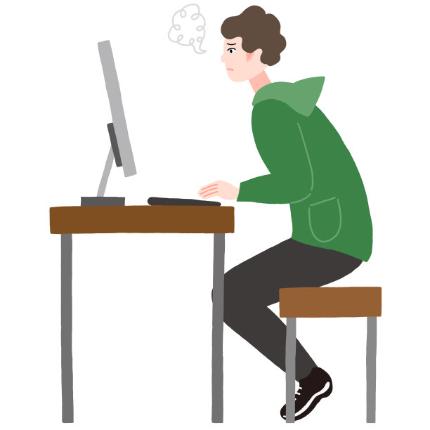 那个做远程工作的女人，在麻烦中，脸在侧面图片下载