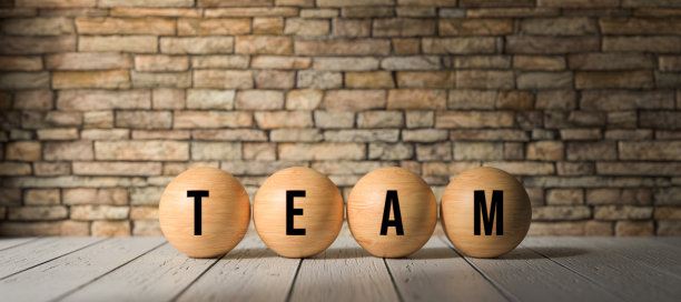 球与字TEAM - 3D渲染插图图片下载