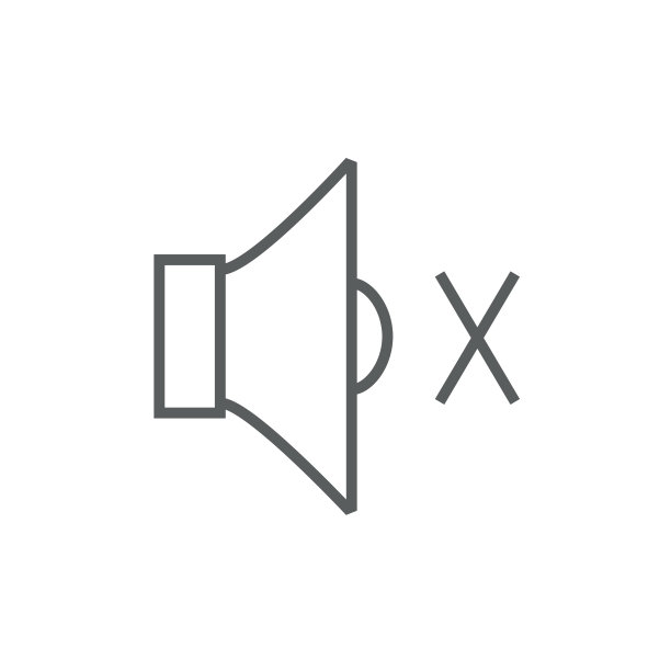 静音扬声器线路图标素材图片