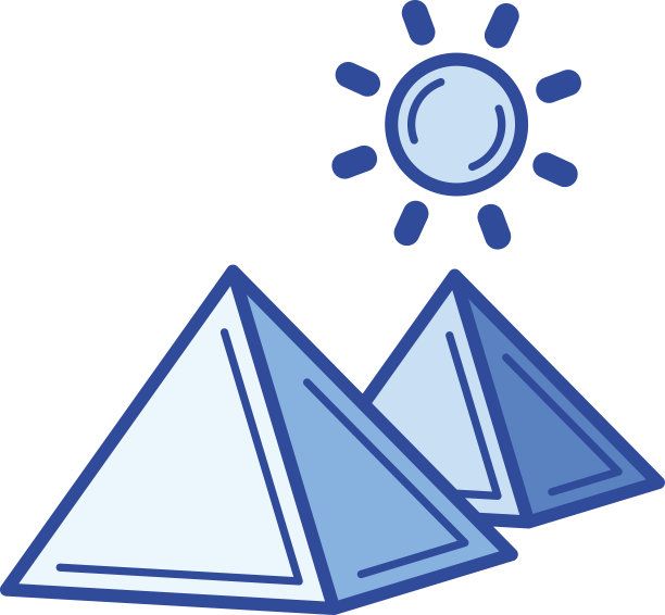 埃及金字塔线标志图片下载