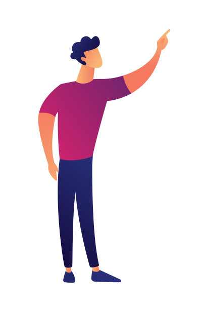 站在白色背景下的人素材图片