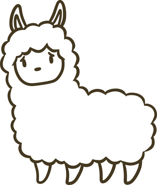 羊驼矢量图图片下载