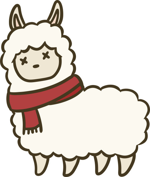 羊驼矢量图图片下载