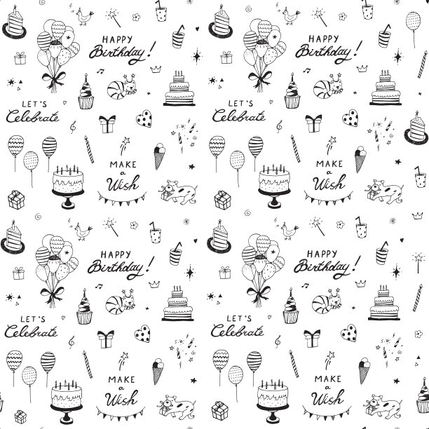 涂鸦的生日图片下载