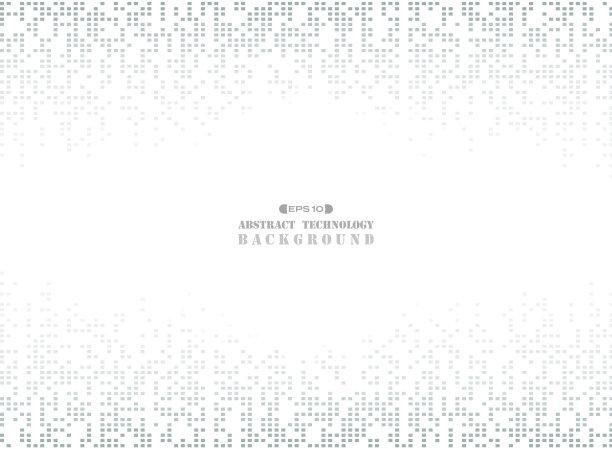 自由空间在未来技术的中间，在深灰色的方形图案像素背景。图片下载