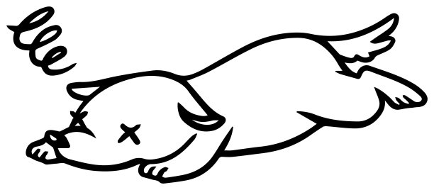 矢量插图的堕落的狗图片下载