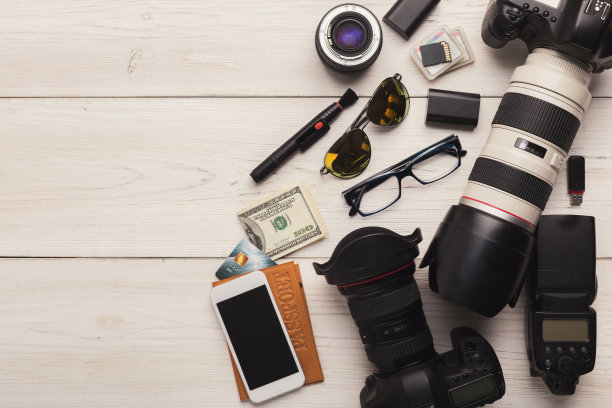 摄影师的各种个人设备图片下载