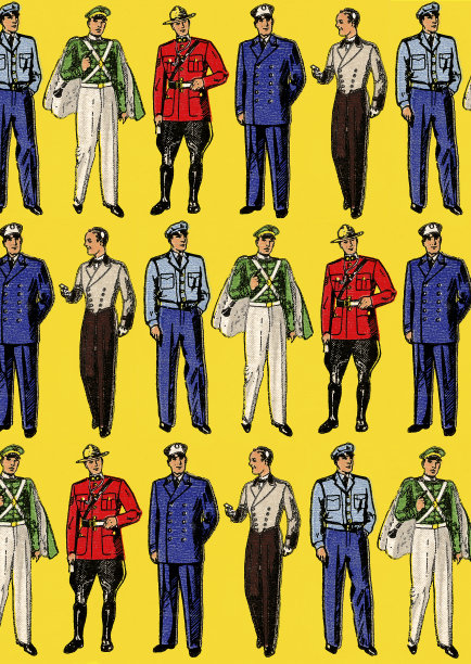 在穿制服的男人素材图片