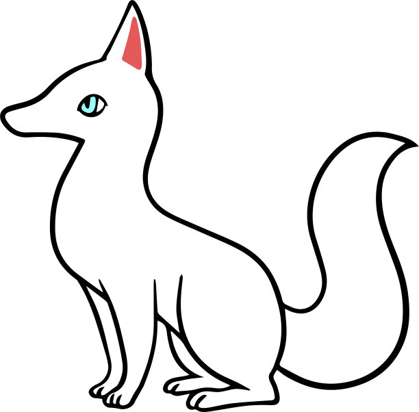 白狐矢量图(日本式)图片下载