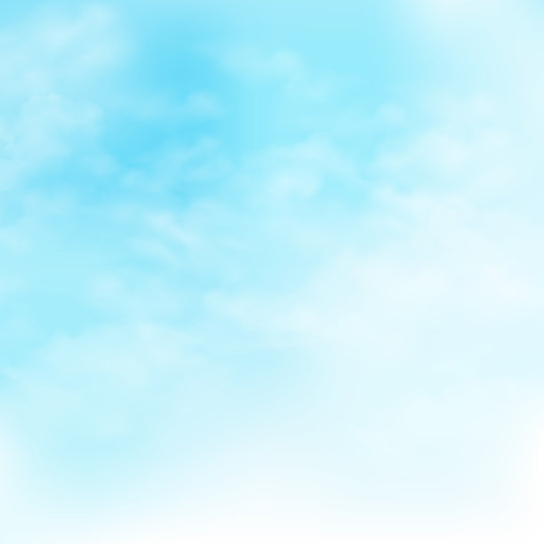 蓝色天空背景上的云的图片。图片下载