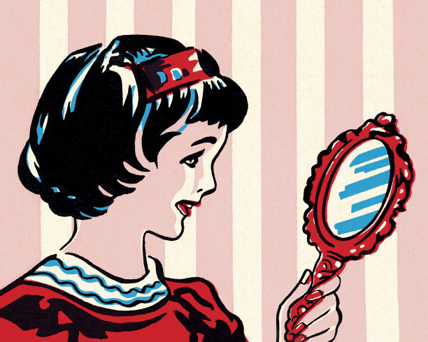 镜中的女孩图片下载