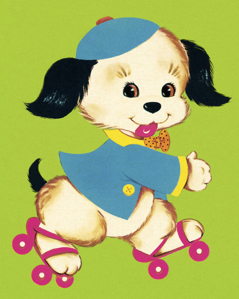 小狗机器人前进素材图片