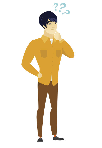 带着问号思考的商人图片下载