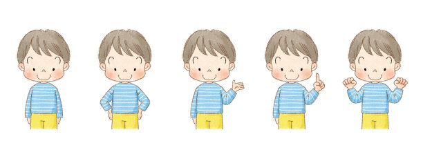 一组男孩胸部拍摄的插图图片下载