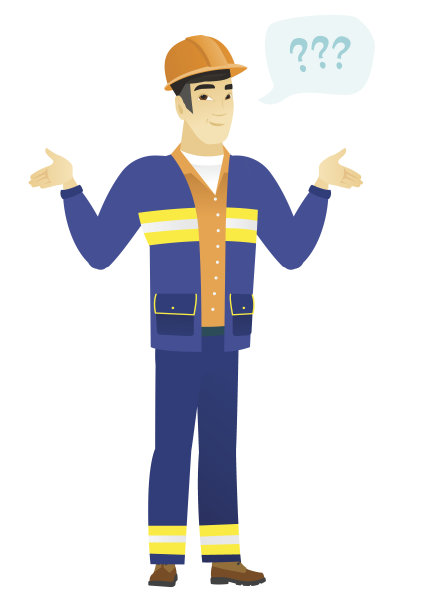 亚洲困惑的建设者展开双臂图片下载