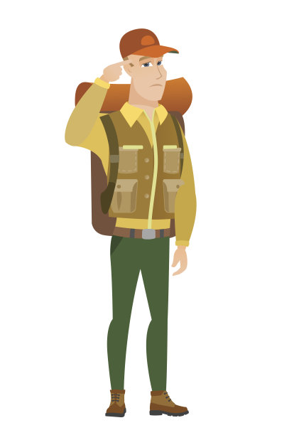 旅行者用手指指着太阳穴图片下载