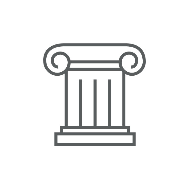 古老的柱线图标素材图片