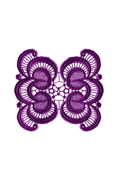 紫色花边孤立图片下载