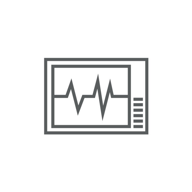 心脏监护仪线条图标图片下载