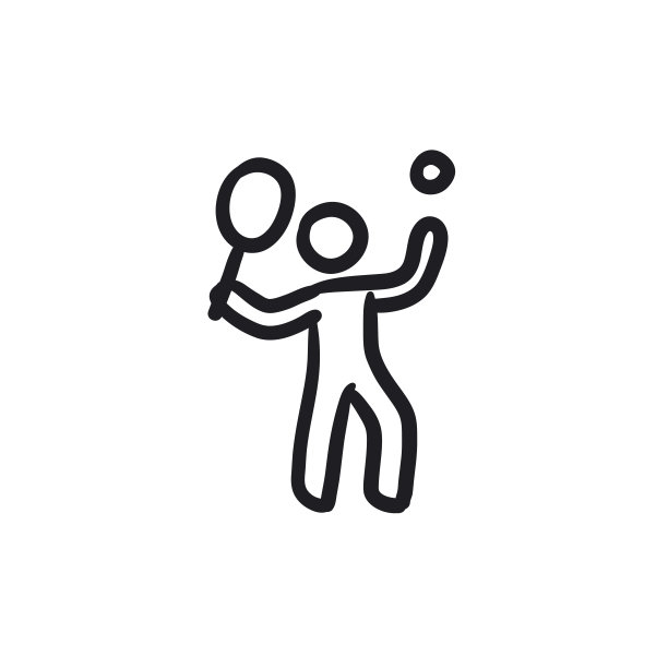 男子打大网球素描图标图片下载