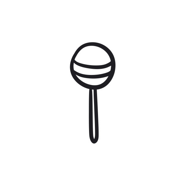 圆形棒棒糖素描图标图片下载