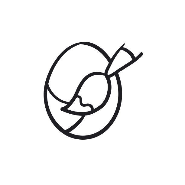 画复活节彩蛋素描图标图片下载