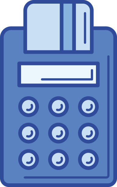 POS终端线路图标图片下载