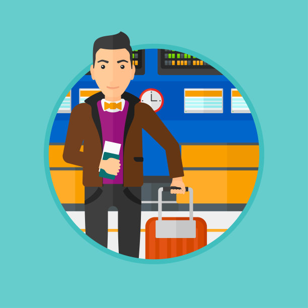 一个拿着箱子和票的人在机场图片下载