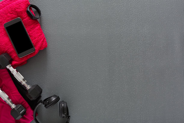 健身女装背景俯视图图片下载