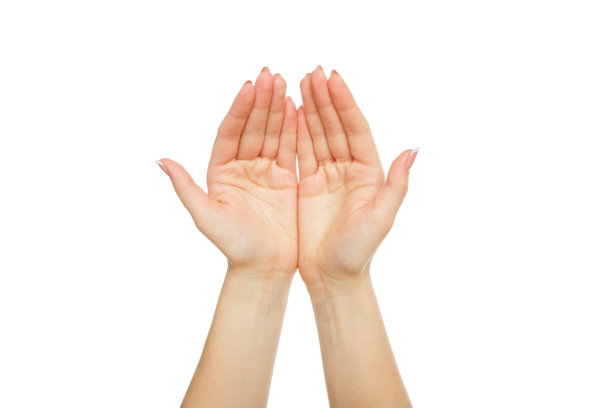 女性的手，法式美甲，剪裁图片下载