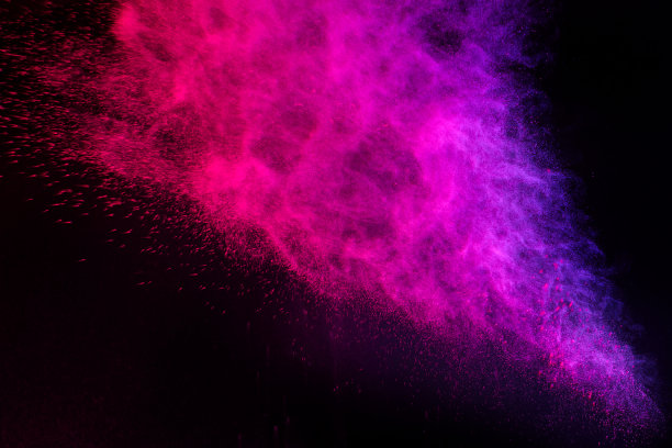壁纸设计抽象色彩飞溅。色彩斑斓的粉尘爆炸。油漆飞溅在白色背景上图片下载
