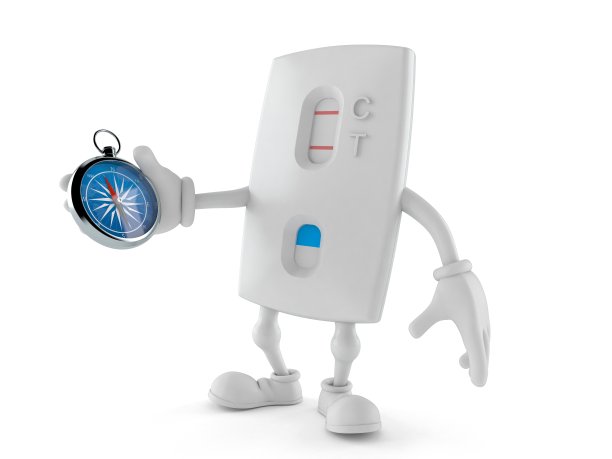 怀孕测试字符持有指南针图片下载