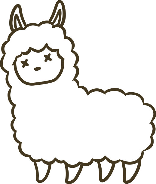 羊驼矢量图图片下载