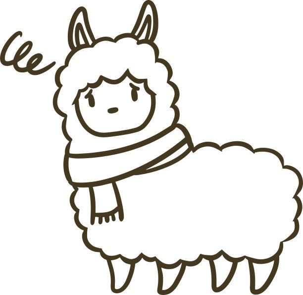 羊驼矢量图图片下载