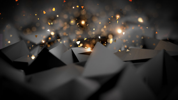 灰色，黑色背景与闪光。3d图像，3d渲染。素材图片