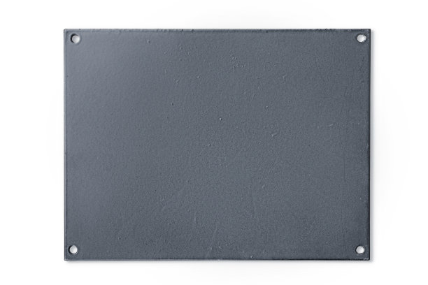 灰色钢板与剪切路径隔离图片下载