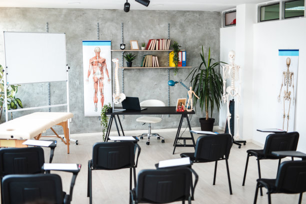 空的现代教室在按摩学校图片下载