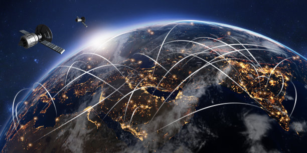 概念全球通信网络的三维渲染。图片下载