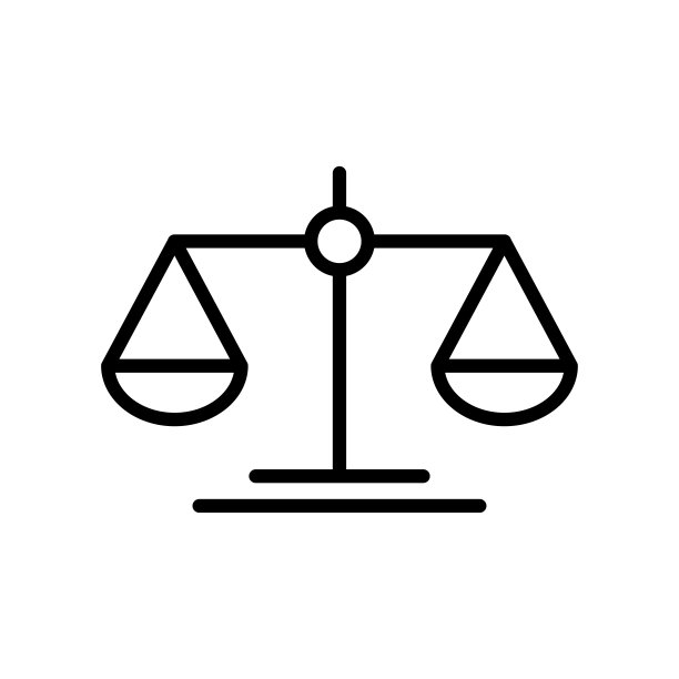 正义天平图标矢量设计模板图片下载