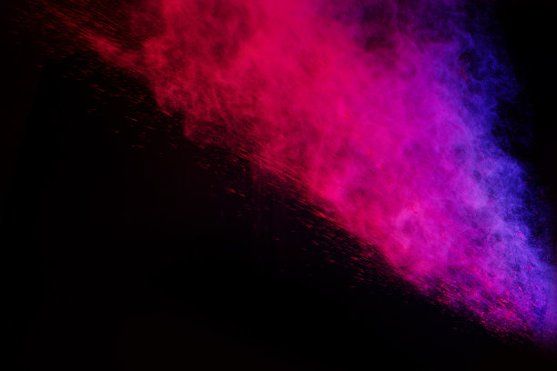 壁纸设计抽象色彩飞溅。色彩斑斓的粉尘爆炸。油漆飞溅在白色背景上图片下载