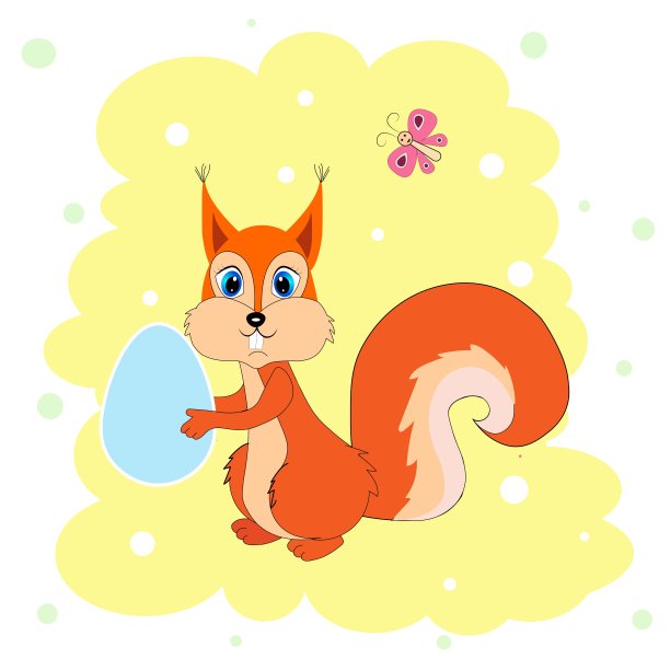 可爱的松鼠插图图片下载