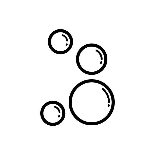 肥皂泡图标矢量设计模板图片下载