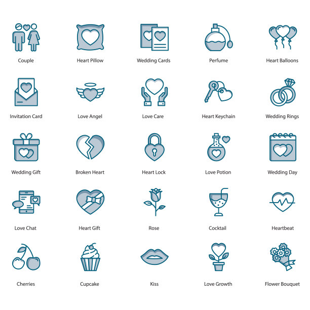 爱配件平面图标包图片下载