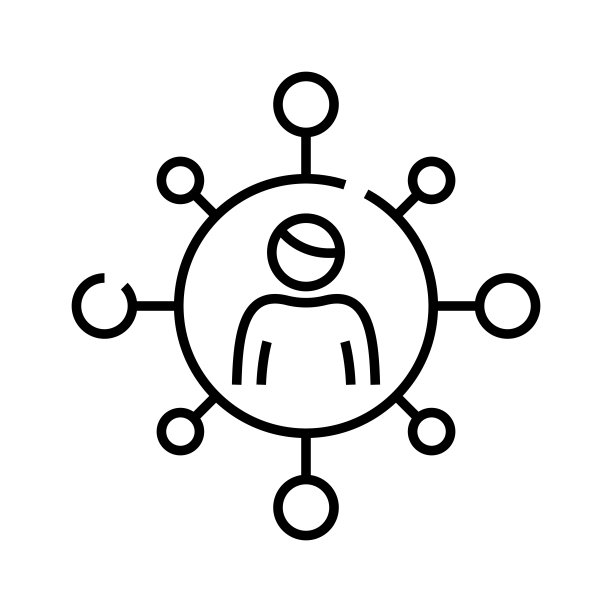 通信线路图标概念符号轮廓矢量图线性符号图片下载