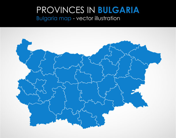 保加利亚-高度详细的地图。所有的元素都在可编辑的层中分开。矢量插图。图片下载
