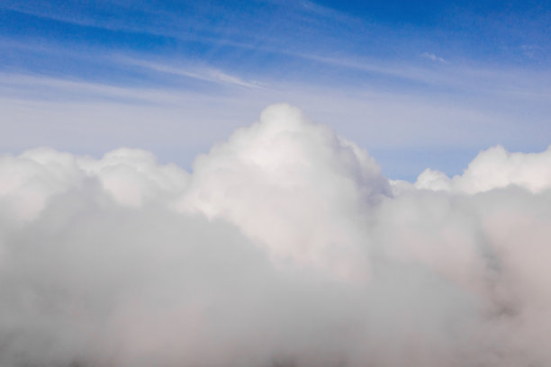 天空有云，白云，广阔的蓝天和白云图片下载