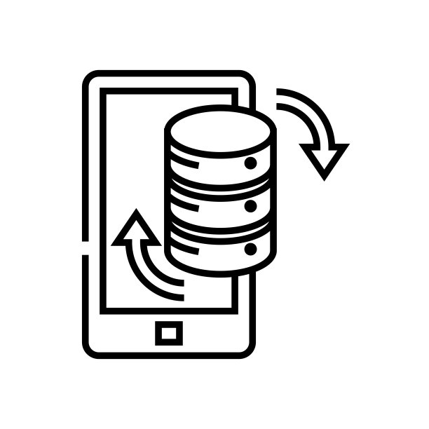 数据转换线图标，概念符号，轮廓矢量插图，线性符号图片下载