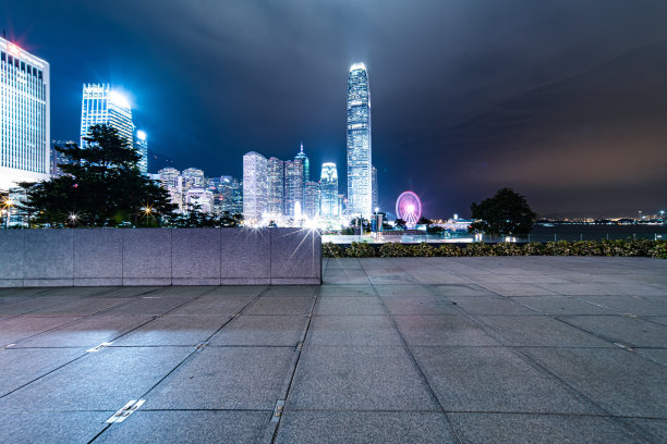 香港中央商务区夜景图片下载