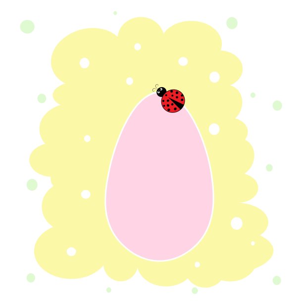 可爱的复活节彩蛋插画图片下载